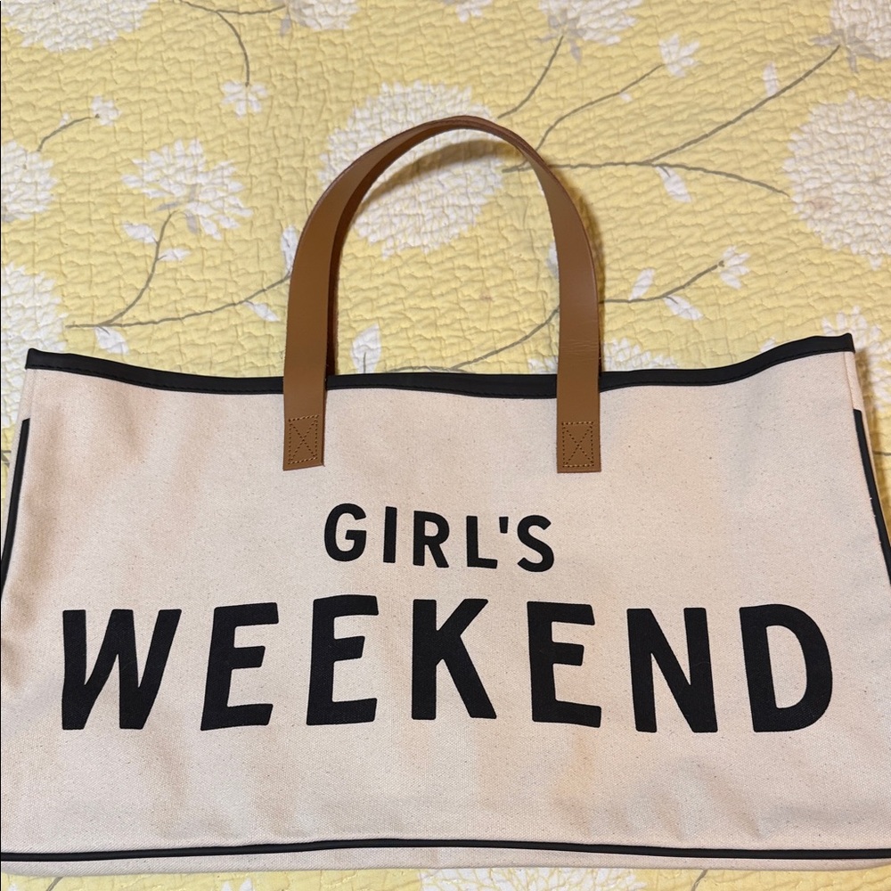 Pair of Girl's Weekend Canvas Tote Bags